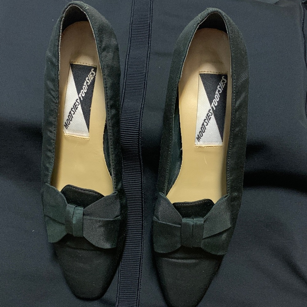 Mootsies Tootsies Hunter Green Bow Loafers